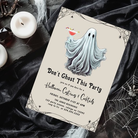 Dont Ghost Dieses Party Erwachsene Halloween-Party Einladung
