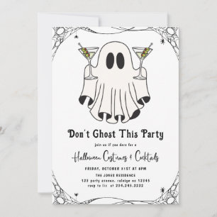 Dont Ghost Dieses Party Martini Halloween-Party Einladung