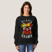 Don't Give a Cluck a Chicken for Crazy Chicken La Sweatshirt (Vorne ganz)