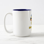 Don't Give a Duck Wordplay Zweifarbige Tasse (Links)