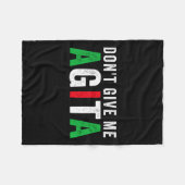 Don't Give Me Agita Funny Italian American Quote S Fleecedecke (Vorderseite (Horizontal))