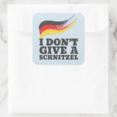 Dont Give Schnitzel German Flag Oktoberfest Quadratischer Aufkleber (Tasche)