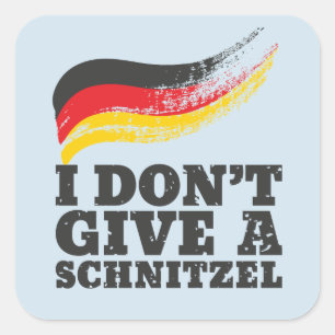 Dont Give Schnitzel German Flag Oktoberfest Quadratischer Aufkleber