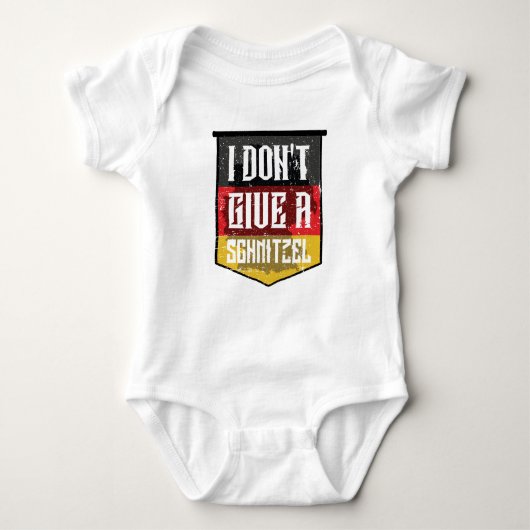 Dont Give Schnitzel Oktoberfest - Deutsche Flagge Baby Strampler (Vorderseite)