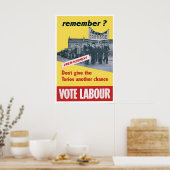 Don't give the Tories another chance! 1950s Poster (Küche)