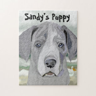 "Don't Give up" Adorable Great Dane Puppy Puzzle