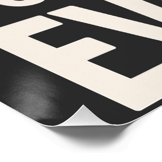 Don't GIve up Evolve - Bold Dinosaur Evolution Poster (Ecke)