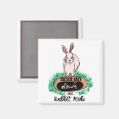 Dont Go Down The Rabbit Hole Womens Red Magnet (Vorderseite/Rückseite)