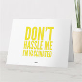 DON'T HASSLE ME I'M VACCINATED KARTE (Rückseite)