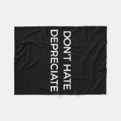 Don't Hate Depreciate Accounting Pun Funny Jokes S Fleecedecke (Vorderseite (Horizontal))