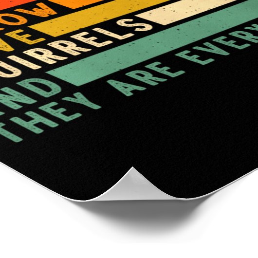 Dont Have Ducks In A Row I Have Squirrels Everywhe Poster (Ecke)