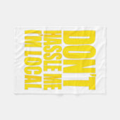 Don't Hle Me I'm Local What About Bob Funny Fleecedecke (Vorderseite (Horizontal))