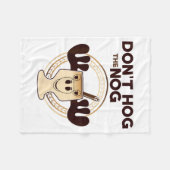 Don't Hog The Nog! Funny Christmas Eggnog Moose Mu Fleecedecke (Vorderseite (Horizontal))