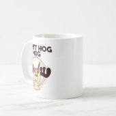 Don't Hog The Nog! Funny Christmas Eggnog Moose Mu Kaffeetasse (Vorderseite Links)