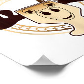 Don't Hog The Nog! Funny Christmas Eggnog Moose Mu Poster (Ecke)