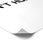 Don't Hug Me Funny Anti-social No Hugs Here Poster (Ecke)