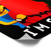 Don't Hug Me I'm Eds Funny Saying Sarcasm Raglan B Poster (Ecke)