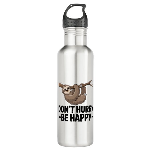 Don't Hurry Be Happy Edelstahlflasche (Vorderseite)