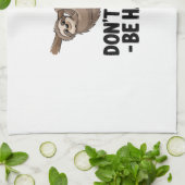 Don't Hurry Be Happy Geschirrtuch (Gefaltet)