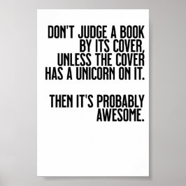 Don't judge a book poster
