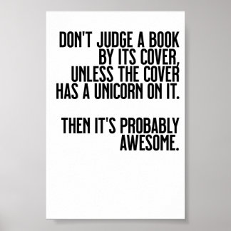 Don't judge a book poster