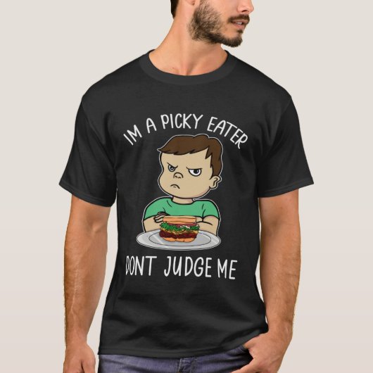 Dont Judge Picky Eater Cute Boy Son Kid Burger Fus T-Shirt (Vorderseite)