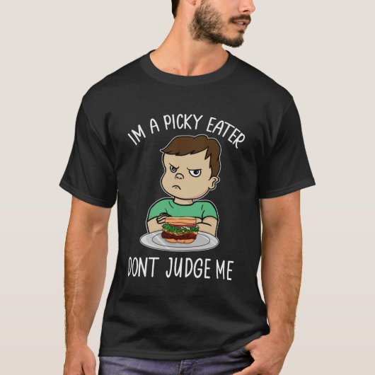 Dont Judge Picky Eater Niedlich Boy Son Kid Burger T-Shirt (Vorderseite)