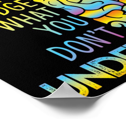 DONT JUDGE - PSYCHISCHE GESUNDHEITSBEWUSSTSEIN POSTER (Ecke)