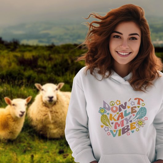 Don't Kale my Vibe, trendige Blume Retro Hoodie