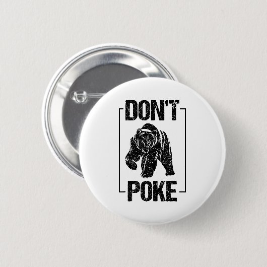 Don't Ke Funny Bear _ Cute Superhero Bear Usa Gift Button (Vorne & Hinten)