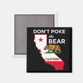 Dont Ke The Bear California Republic Design  Magnet (Vorderseite/Rückseite)