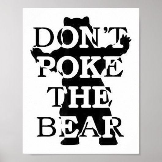 Don't Ke The Bear  Poster (Vorne)