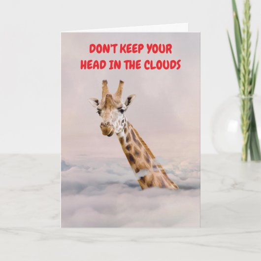 DON'T KEEP YOUR HEAD IN THE CLOUDS. KARTE (Vorderseite)