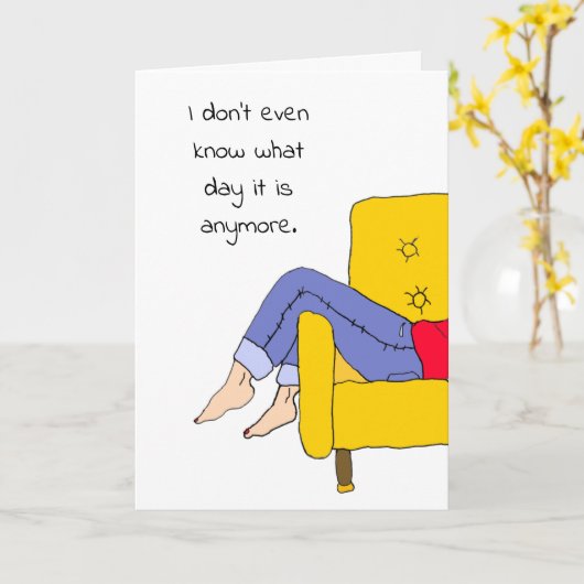 Don't Know What Day it is, Missing You Karte (Gelbe Blume)