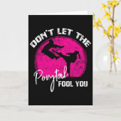Dont Let The Ponytail Fool You Funny Karate Gift  Karte (Gelbe Blume)
