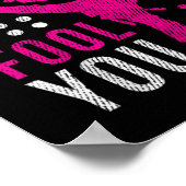 Dont Let The Ponytail Fool You Funny Karate Girl  Poster (Ecke)