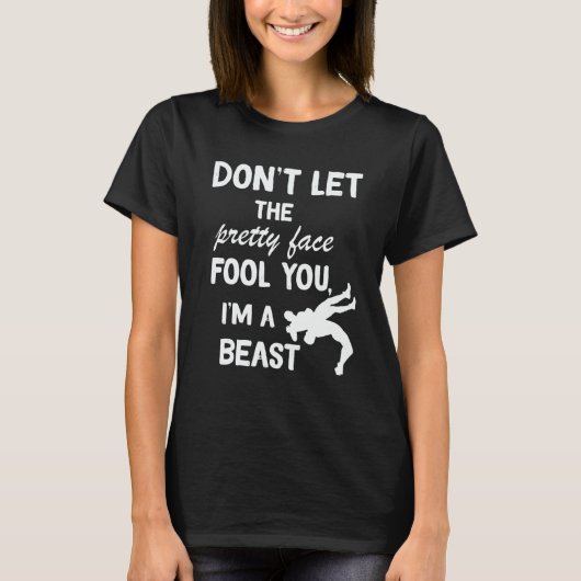 don't let the pretty face fool you wrestling boy T-Shirt (Vorderseite)