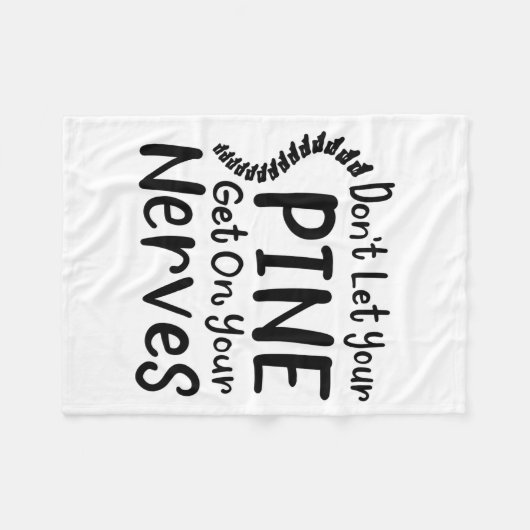 Dont Let Your Sne Get On Nerves Chiropractor  Fleecedecke (Vorderseite (Horizontal))