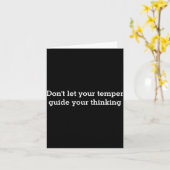 Dont Let Your Temper  Karte (Gelbe Blume)