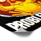 Don't Like Me F Caw F Problem Solved Funny Chicken Poster (Ecke)