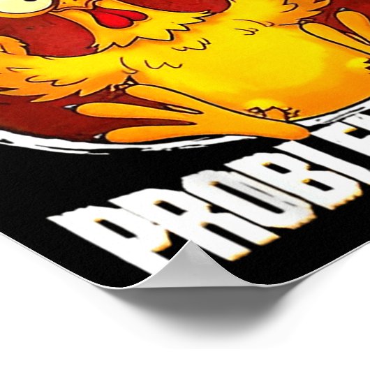 Don't Like Me F Caw F Problem Solved Funny Chicken Poster (Ecke)