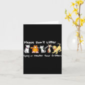 Dont Litter Spay Or Neuter  Karte (Gelbe Blume)