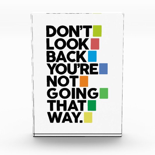 Don't look back fotoblock (Vorderseite)