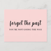 Don't Look Back Peachy Pink Design Postkarte (Vorderseite)