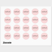 Don't Look Back Peachy Pink Motivation Design Runder Aufkleber (Blatt)