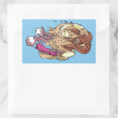 Don't look back! rechteckiger aufkleber (Tasche)