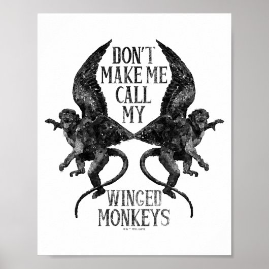 Dont Make Me Call My Winged Monkeys  Poster (Vorne)