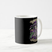 Don't Make Me Go All Voodoo On You Skeleton Mardi Kaffeetasse (VorderseiteRechts)