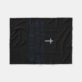 Don't Make Me Have To Go To Confession Catholic Fu Fleecedecke (Vorderseite (Horizontal))