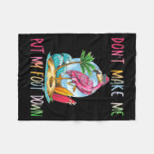 Dont Make Me Put My Foot Down Flamingo Summer Funn Fleecedecke (Vorderseite (Horizontal))